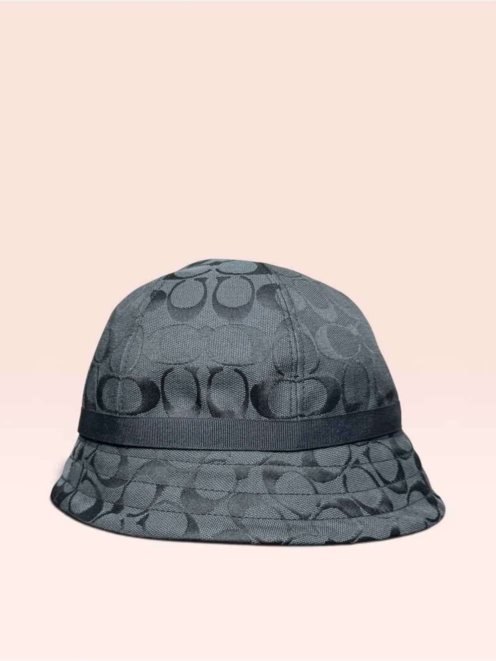 Coach Black Signature Hat Bucket Cloche Hat - Picture 2 of 6